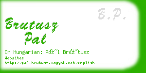 brutusz pal business card